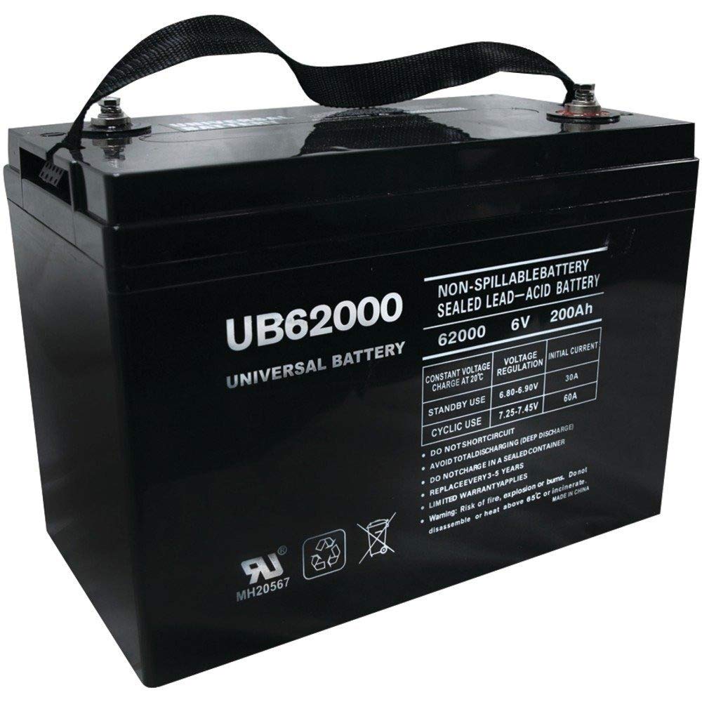 UB62000 6V 200Ah Group 27 Deep Cycle Battery for DN200-6E Electric Pallet Jack - Power Your Warehouse Equipment & Material Handling Tools