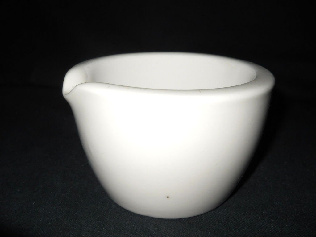 60319 Porcelain Ceramic Mortar and Pestle Set - Heat & Chemical Resistant, 275mL Capacity with Pouring Lip - Ideal for Crushing, Grinding Herbs, Spices, and Lab Use