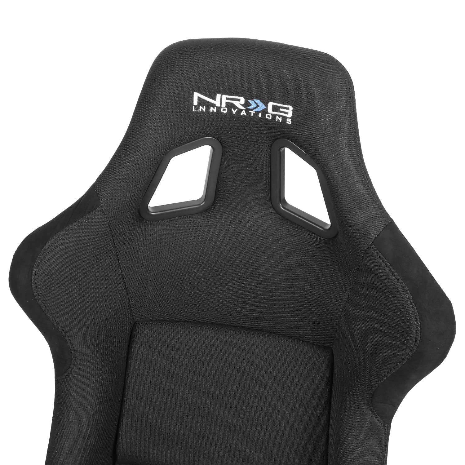 NRG Innovations NRG-RSC-302CF-BL Universal Fixed Back Bucket Racing Seat with Side Mount Bracket - Blue Carbon Fiber Design for High-Performance Cars, Drifting & Track Racing