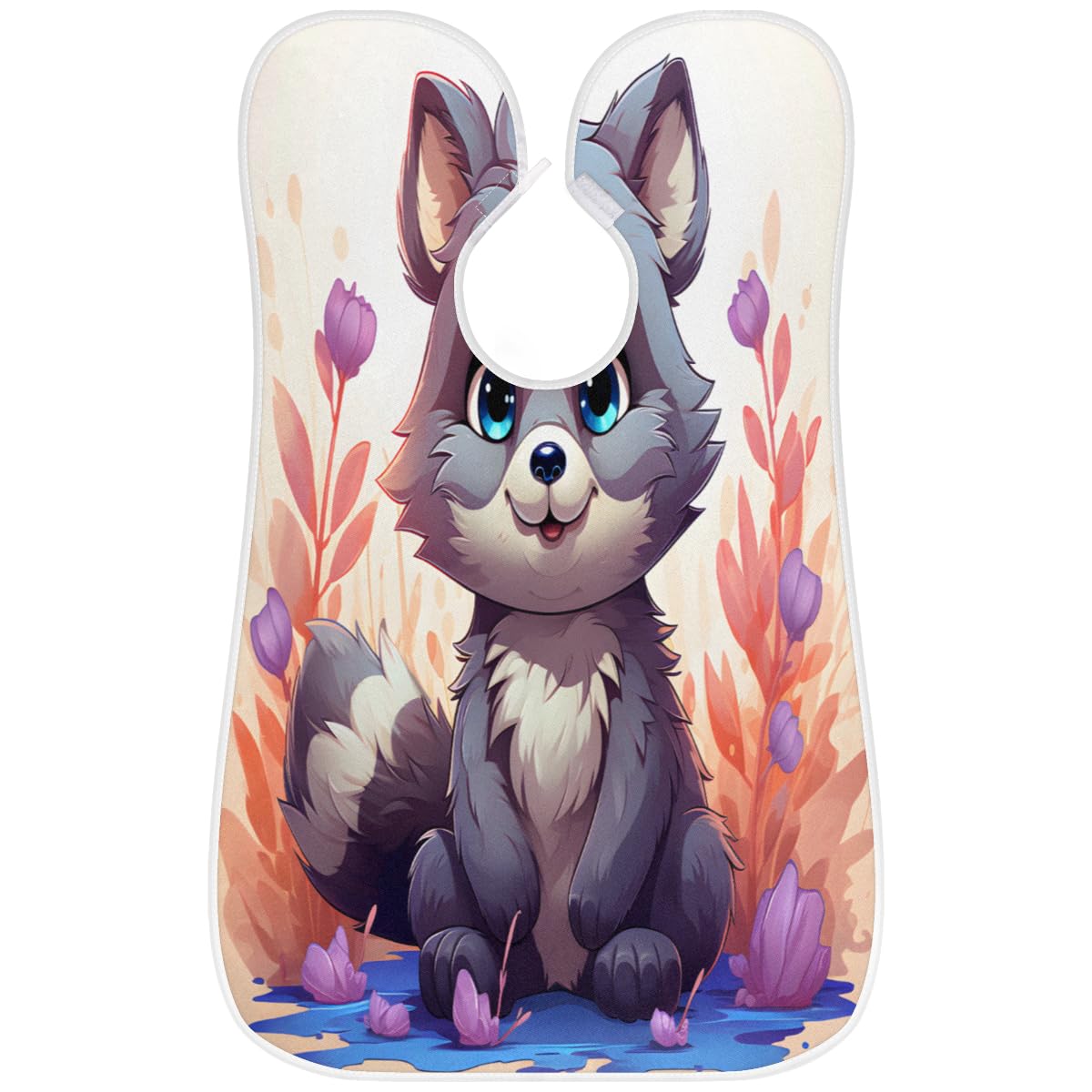Pastel Raccoon Beard Shaving Bib for Men - Waterproof Makeup & Hair Dye Apron for Barbers, Stylists & DIY Home Grooming - Sink Hair Catcher for Beard Trimming, Lineup & Haircut Accessories (Great Gift for Dad, Husband & Groom) - Perfect for Salon, Barber Shop & Home Beard Care Routine