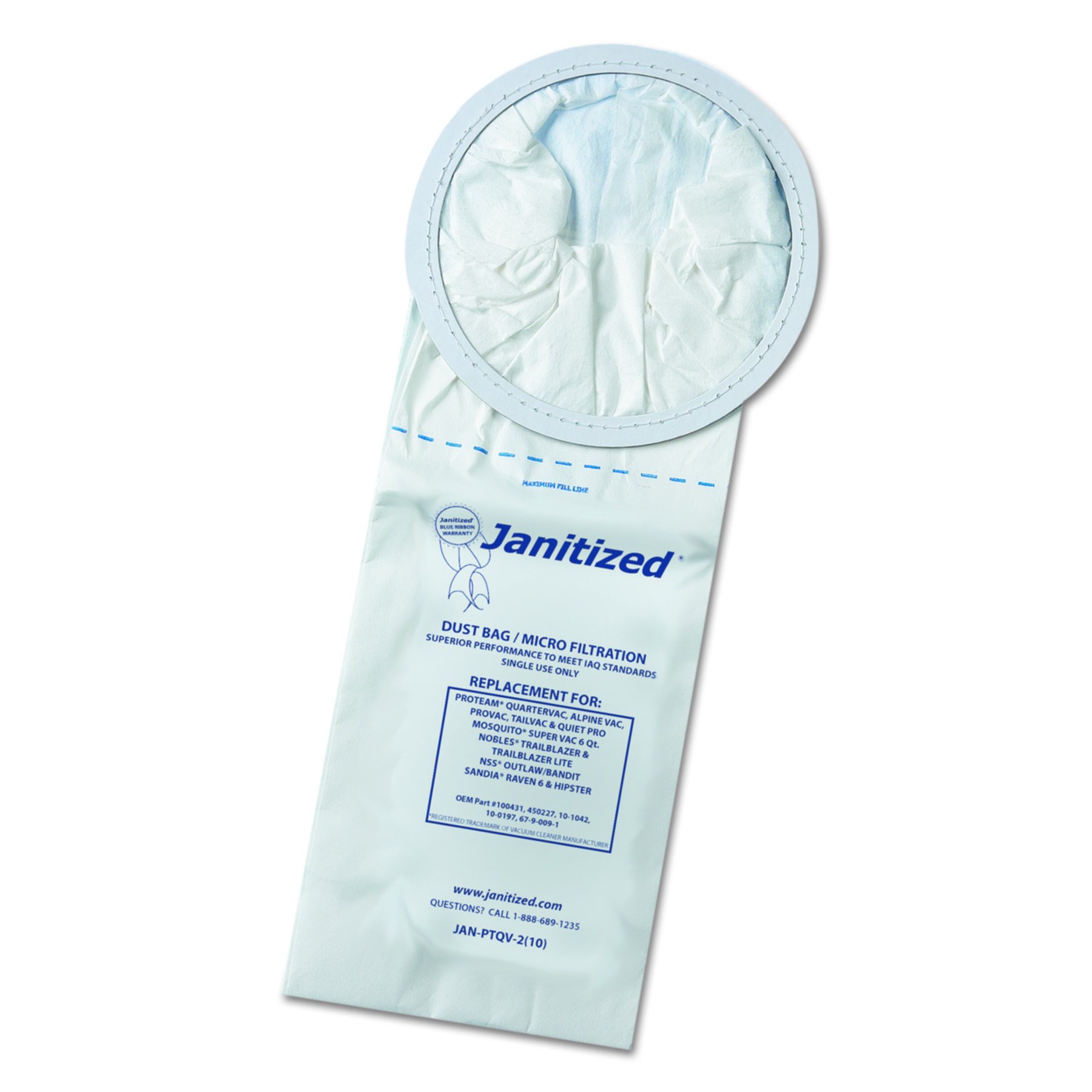 Premium Janitized Paper Replacement Vacuum Bags - Commercial Grade, 100-Pack | Ideal for Offices, Hotels, and Large Cleaning Jobs