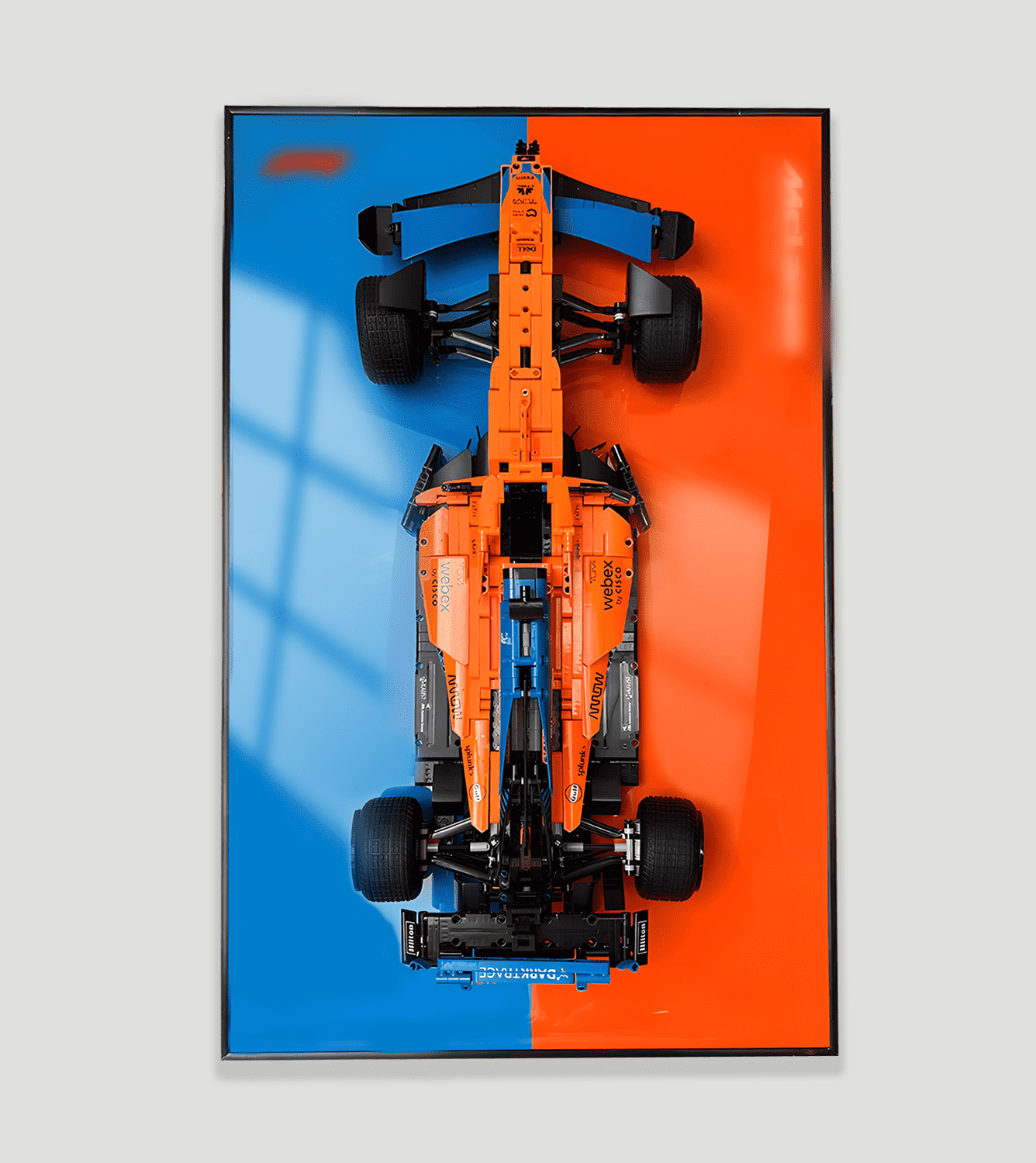 LEGO Technic McLaren Formula 1 Race Car Display Frame - Wall Mounted Showcase for 42141 Model - Perfect for Home Office, Game Room & Collector's Display