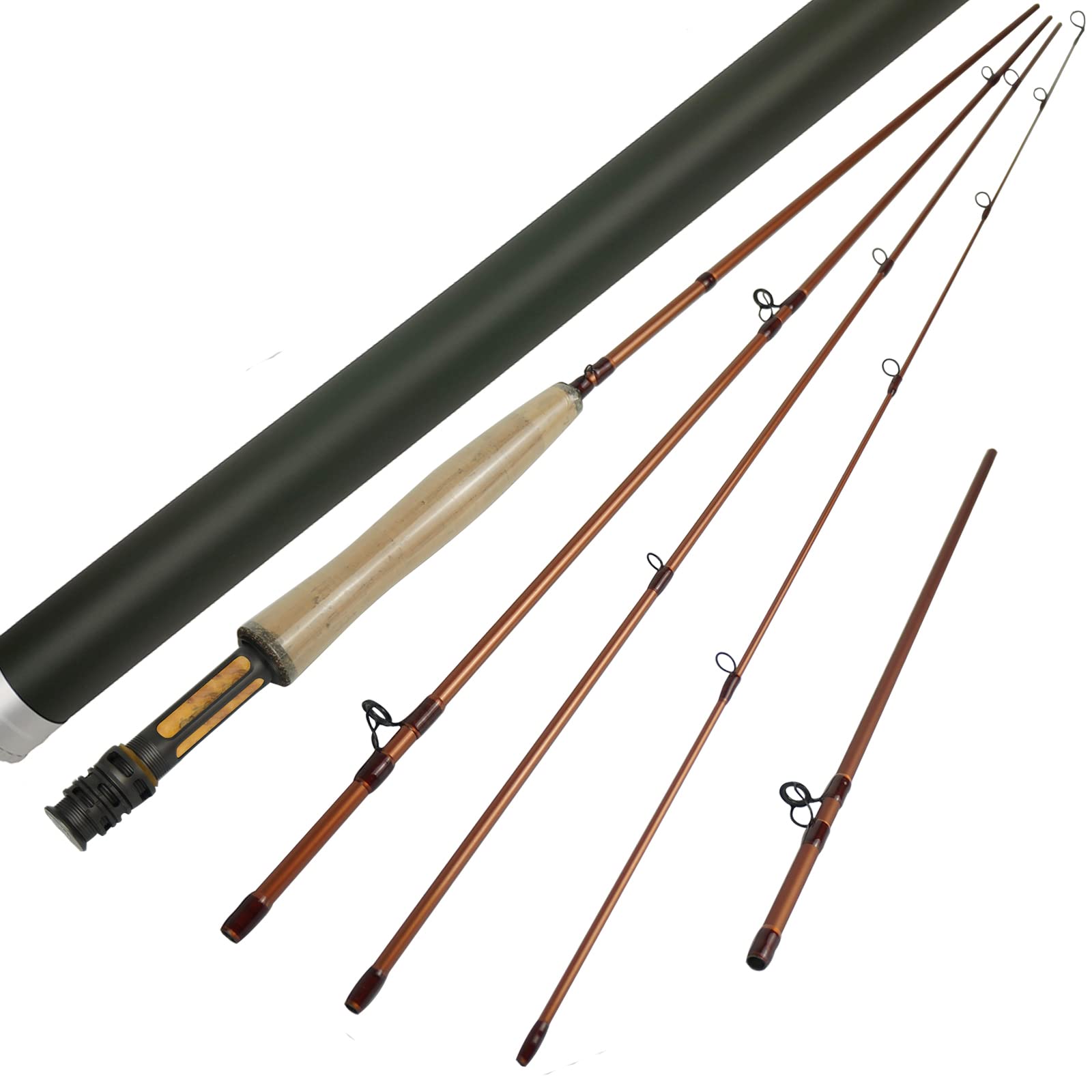 Aventik IM12 Nano Fast Action 2-in-1 Fly Fishing Rod - 9ft to 10ft Adjustable Trout & Nymph Rod with Carbon Fiber Case | Perfect for Freshwater Streams, Rivers & Fly Fishing Adventures