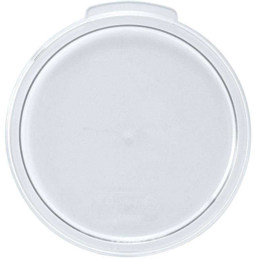 Winco Round Food Storage Cover for 2 & 4 Qt Containers - Translucent Plastic Lid - Perfect for Meal Prep, Leftovers & Refrigerator Organization (PTRC 24C)