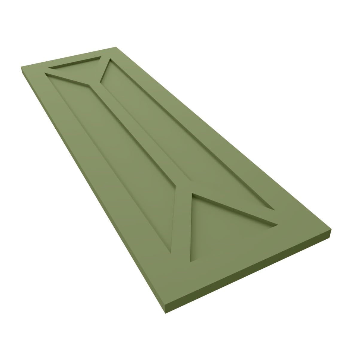 Ekena Millwork TFP001SC15X029MG True Fit PVC San Carlos Mission Style Fixed Mount Shutters - 15x29 Inch Moss Green Window Shutters for Home & Garden (Pair, Hardware Not Included) | Perfect for Living Room, Bedroom, and Exterior Window Decor