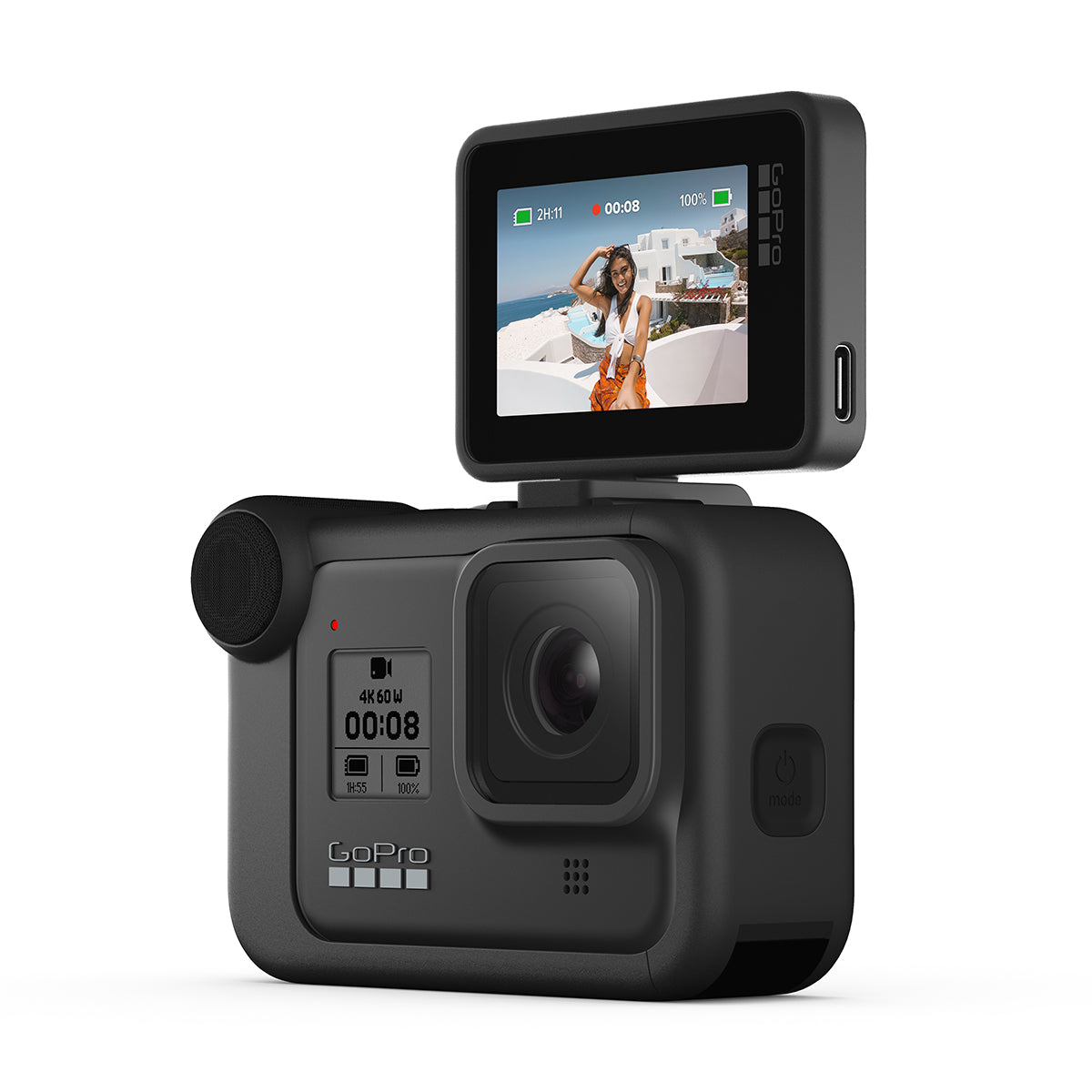 GoPro Display Mod for HERO12/11/10/9/8 - External Touchscreen LCD Monitor for Action Camera - Perfect for Vlogging, Travel & Outdoor Adventures