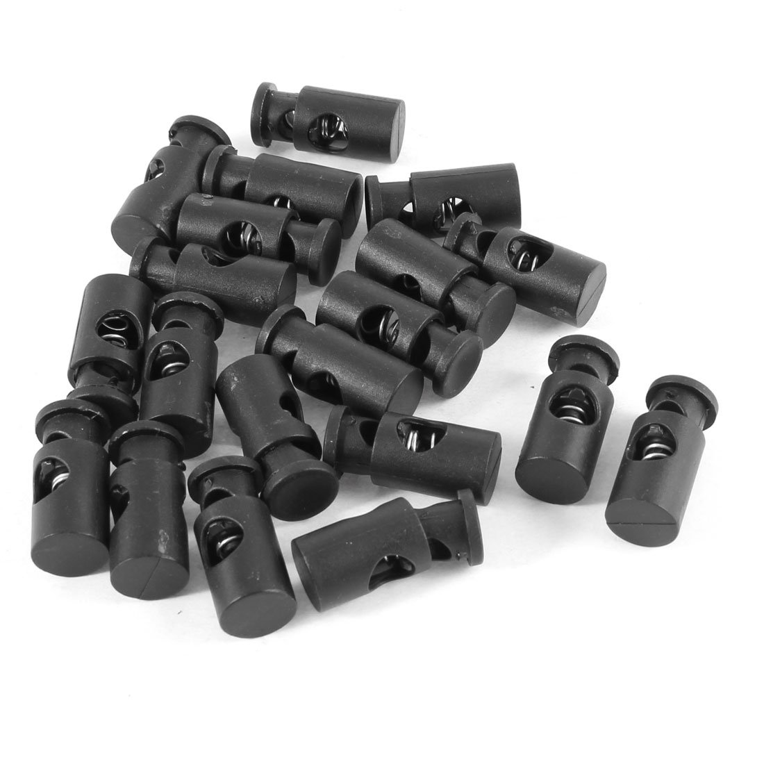 uxcell 20PCS Black Plastic Cord Lanyard Luggage Locks - 0.27 Inch Diameter Security Straps for Travel Bags, Suitcases & Backpacks | Durable TSA-Approved Travel Accessories