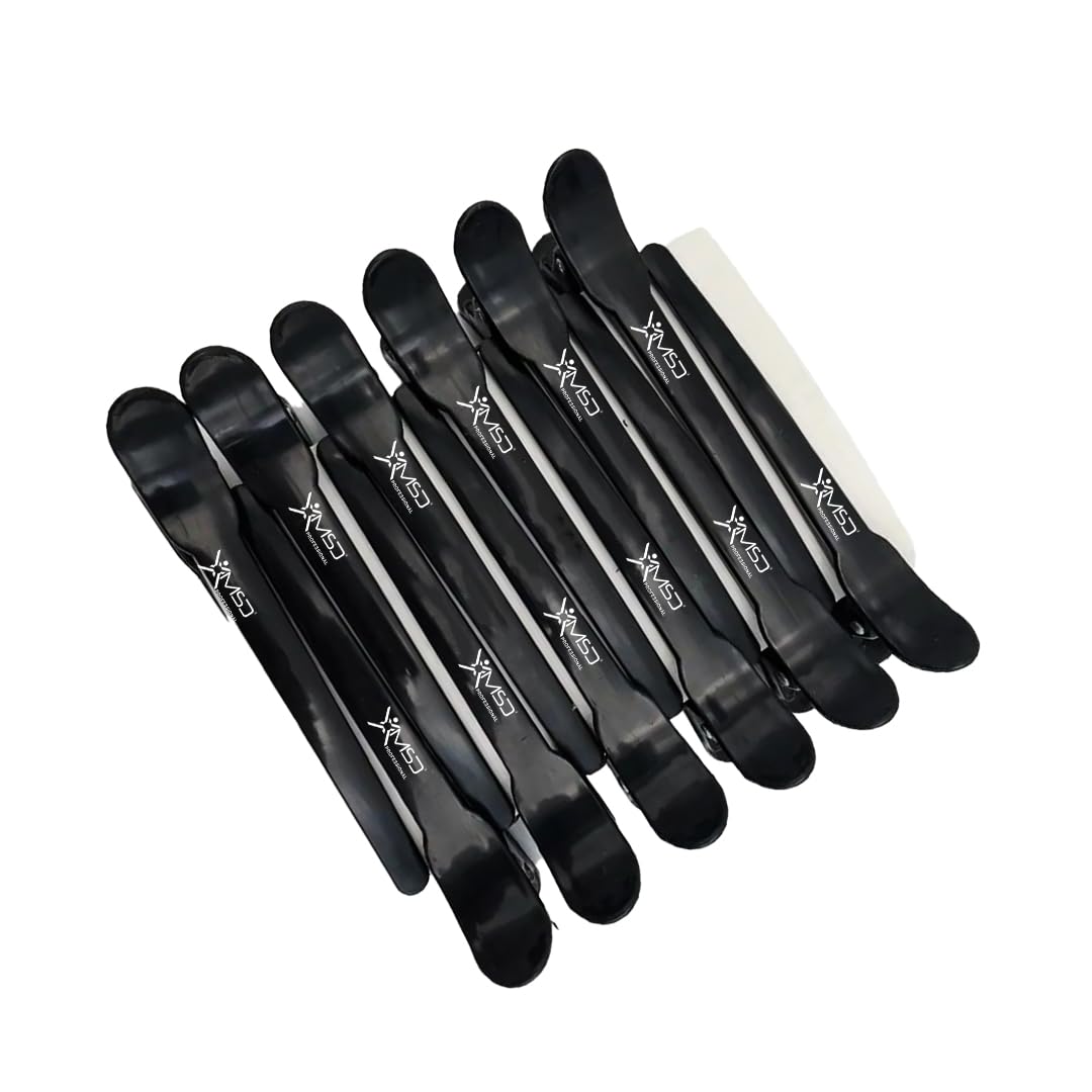XMSD 10-Pack Hair Sectioning Clips for Styling – Durable Plastic Hair Clips for Men & Women | Professional Salon & Home Use | Strong Grip Non-Slip Lightweight Hair Clips | Perfect for Cutting, Coloring, Styling & Braiding Hair
