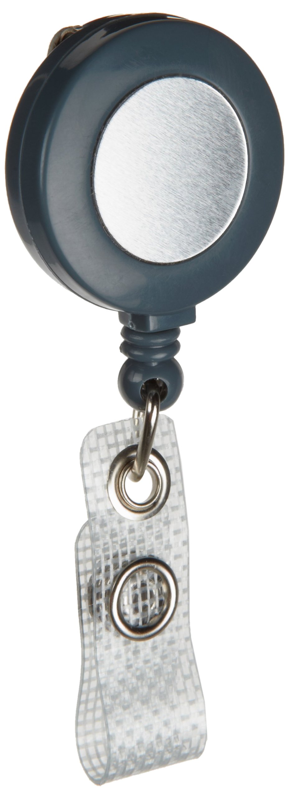 Brady 95074 Retractable Badge Holder - Gray Color ID Card Reel for Security, Nurses, Teachers & Office Professionals | Durable & Convenient for Work, Events & Conferences