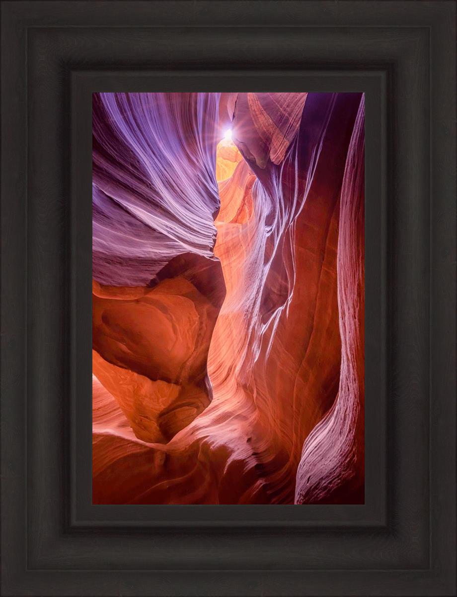 Antelope Canyon Sunburst Wall Art - Stunning Desert Landscape Photography Print for Home & Office Decor | Perfect for Living Room, Bedroom, or Gift