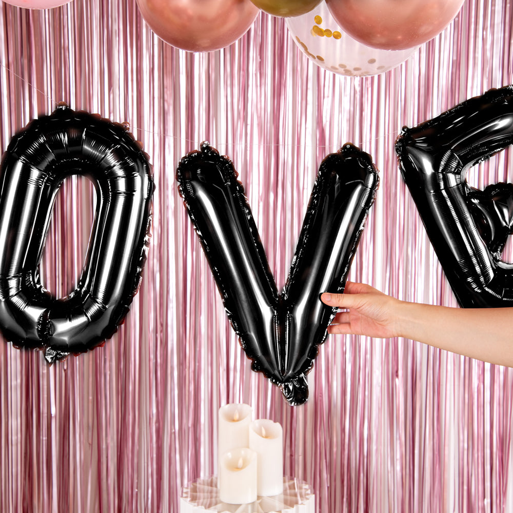 Balloonify Black Mylar Letter V Balloon - 16 Inch Large Foil Alphabet Balloon for Birthday Party Decorations, Graduation, Baby Shower & Wedding Events - 1 Count Box