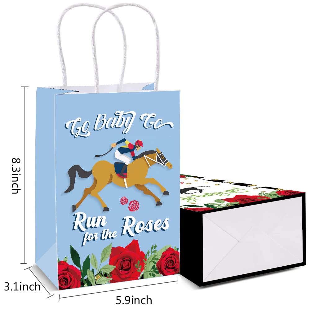 16Pcs Kentucky Derby Party Gift Bags - Horse Racing Theme Decor & Snack Bags for Derby Day Celebrations