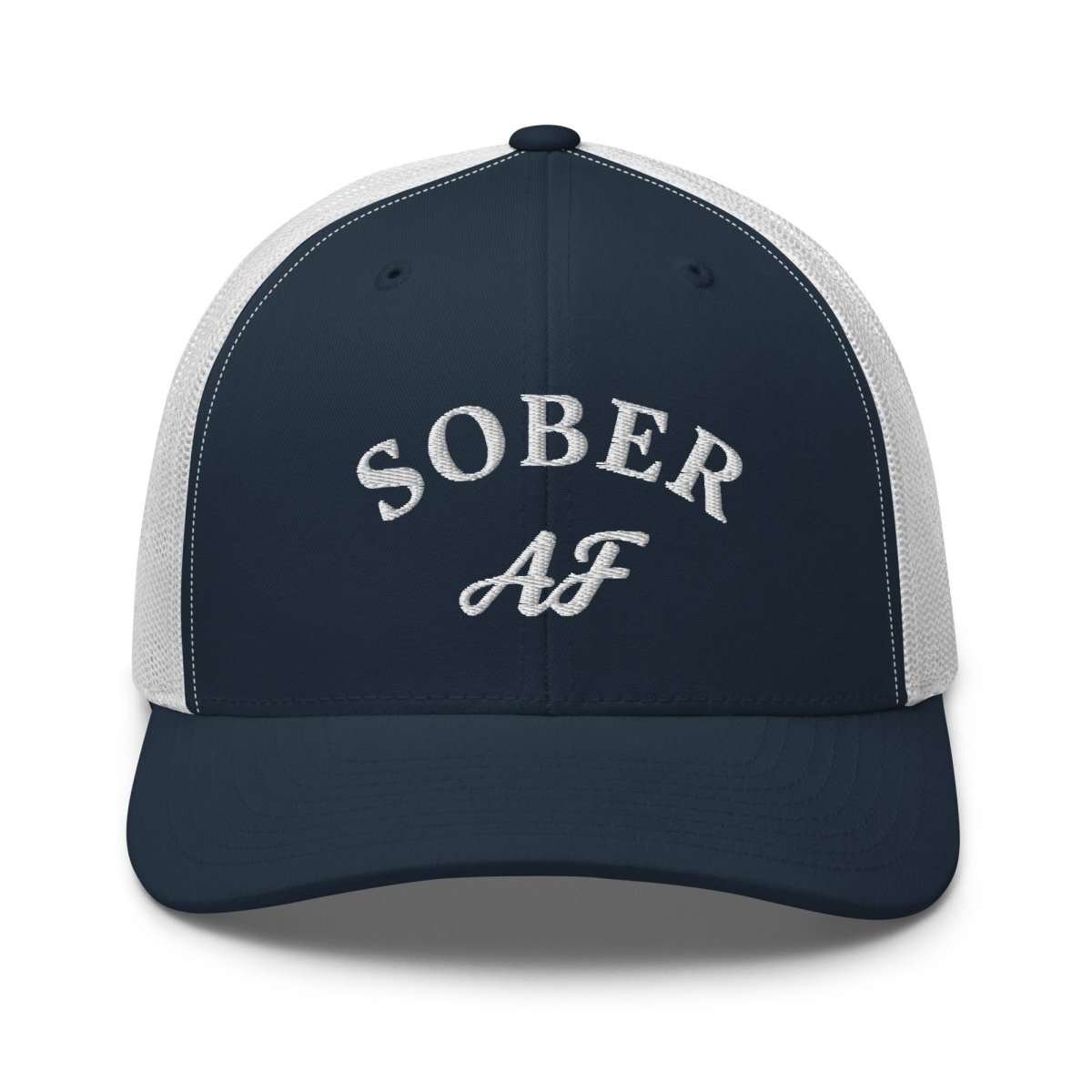 Sober AF Embroidered Trucker Hat - Funny Novelty Baseball Cap for Men & Women - Perfect for Parties, Festivals, and Everyday Wear