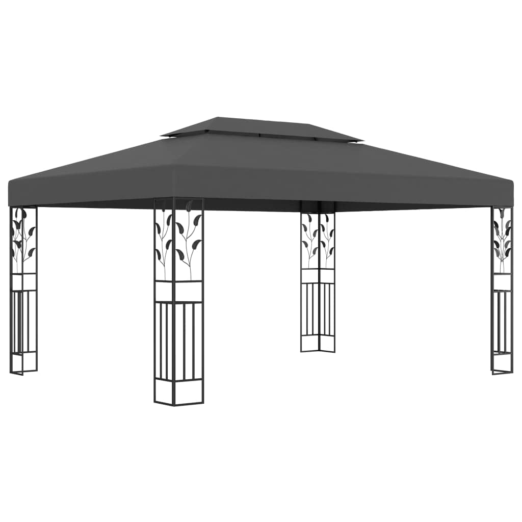 Ventilated Outdoor Gazebo Canopy with Double Roof - 118.1