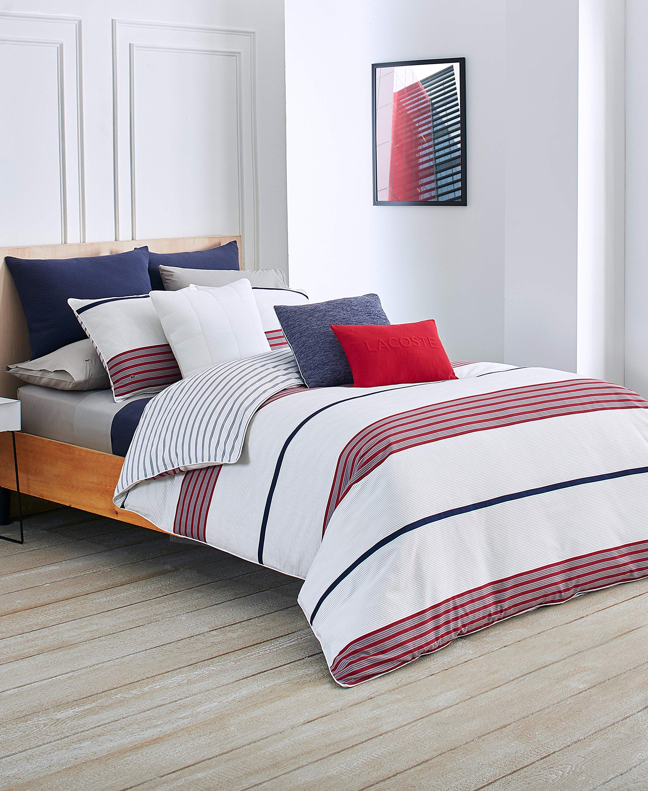 Lacoste Milady Comforter Set - Twin/Twin XL Size, Soft Red Bedding for Girls & Teens - Perfect for Dorm Rooms, Guest Bedrooms & Cozy Sleep