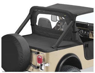 Bestop 9000301 Black Duster Deck Cover - Compatible with 1980-1991 Jeep CJ7 & Wrangler YJ - Waterproof Dust Protection for Off-Road Adventures & Outdoor Storage