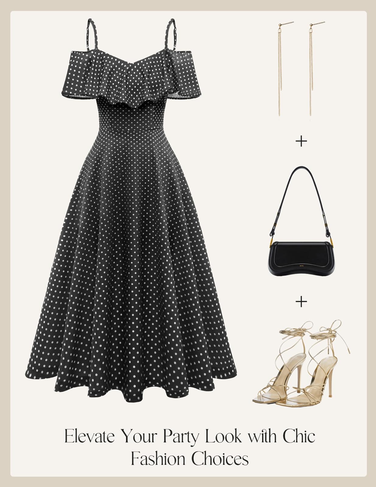 Bbonlinedress Women's Off Shoulder Summer Dress - Elegant A-Line Midi for Wedding Guest, Cocktail Party, Prom & Graduation | Perfect for Formal Events & Homecoming