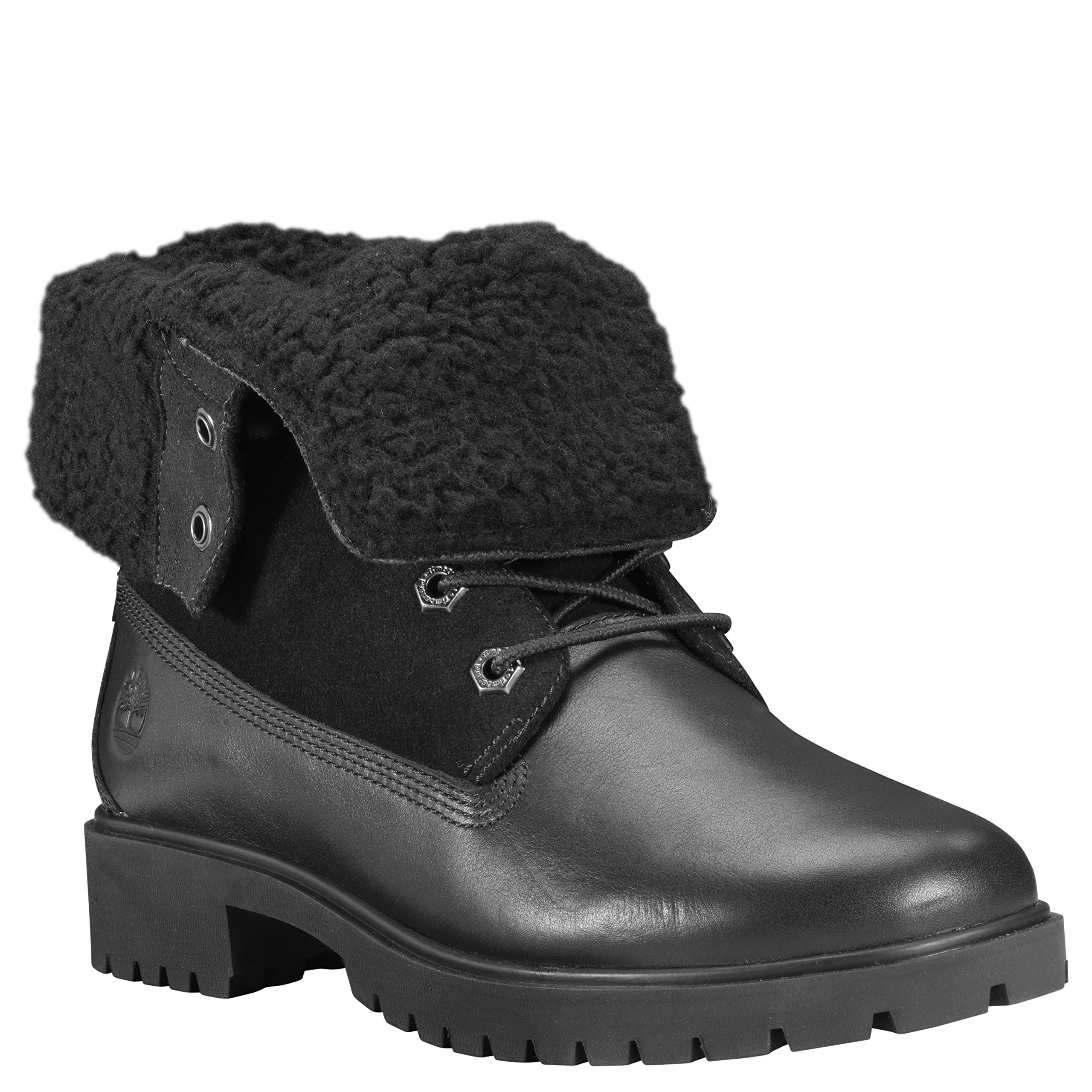 Timberland Women's Jayne Waterproof Teddy Fleece Fold-Down Winter Boots - Warm & Comfortable for Snow, Rain & Cold Weather Outdoor Activities