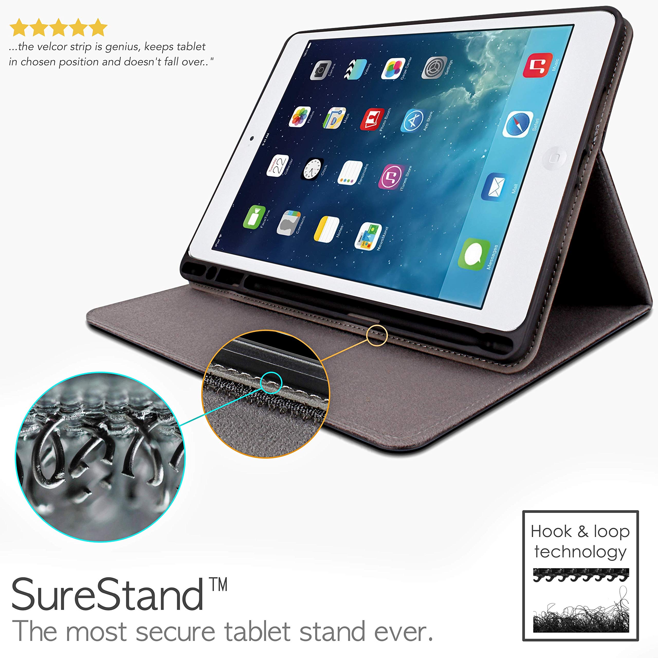 Premium Apple iPad Air 4 Case (2020 Model) - Slim Protective Cover Compatible with 10.9-inch iPad Air 4th Generation & Apple Pencil 2 - Shockproof PU Leather Stand Case for Work, Study & Travel - CUVR