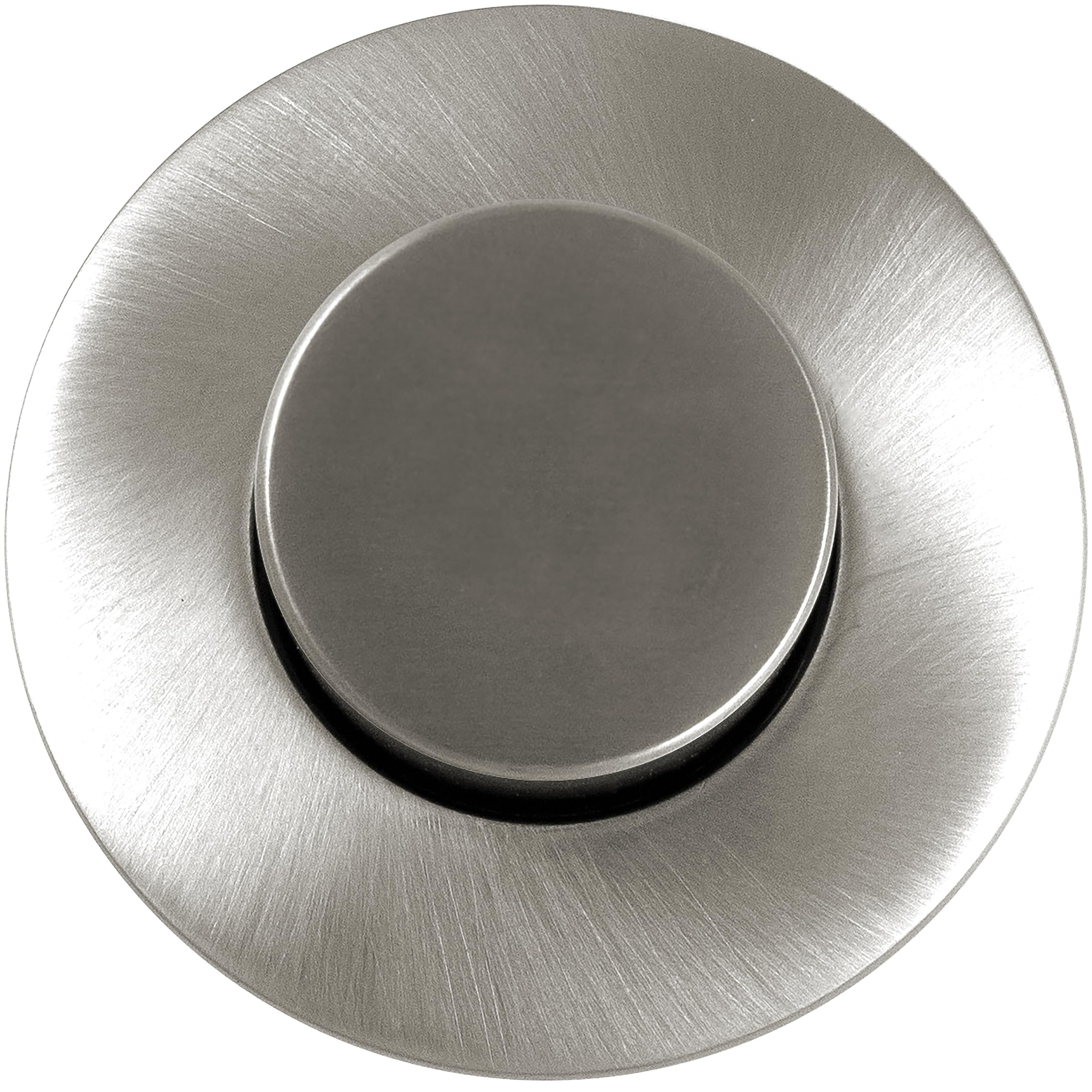 Westbrass ASB-RB3-07 Sink Top Waste Disposal Replacement Air Switch Trim Kit - Raised Button in Satin Nickel Finish for Kitchen Sink Garbage Disposal Systems