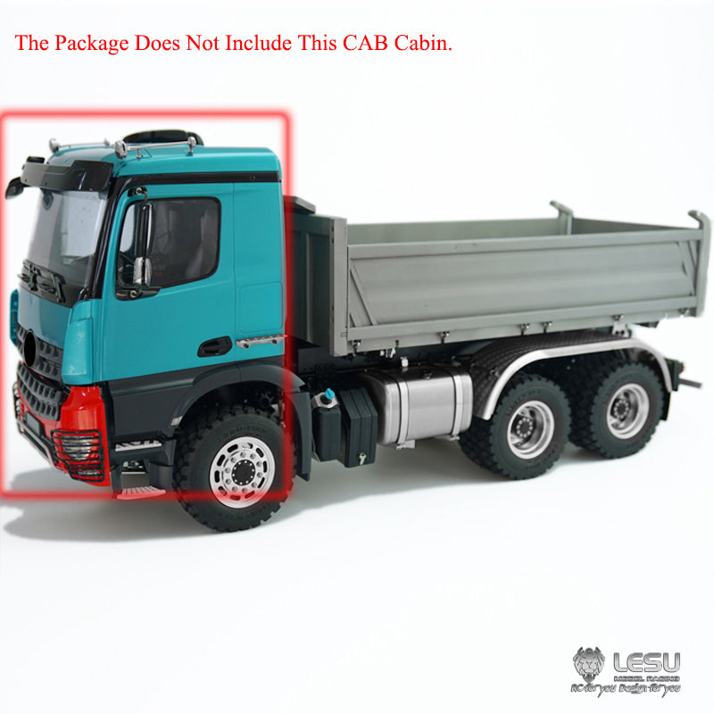 BEST SELLING LESU RC 1/14 Scale 3348 3-Axle 6X6 Remote Control Dump Truck with Motor & Servo - No Cabin DIY Upgrade Kit for RC Trucks | Perfect for Construction Site Play, Off-Road Adventures & RC Hobby Enthusiasts