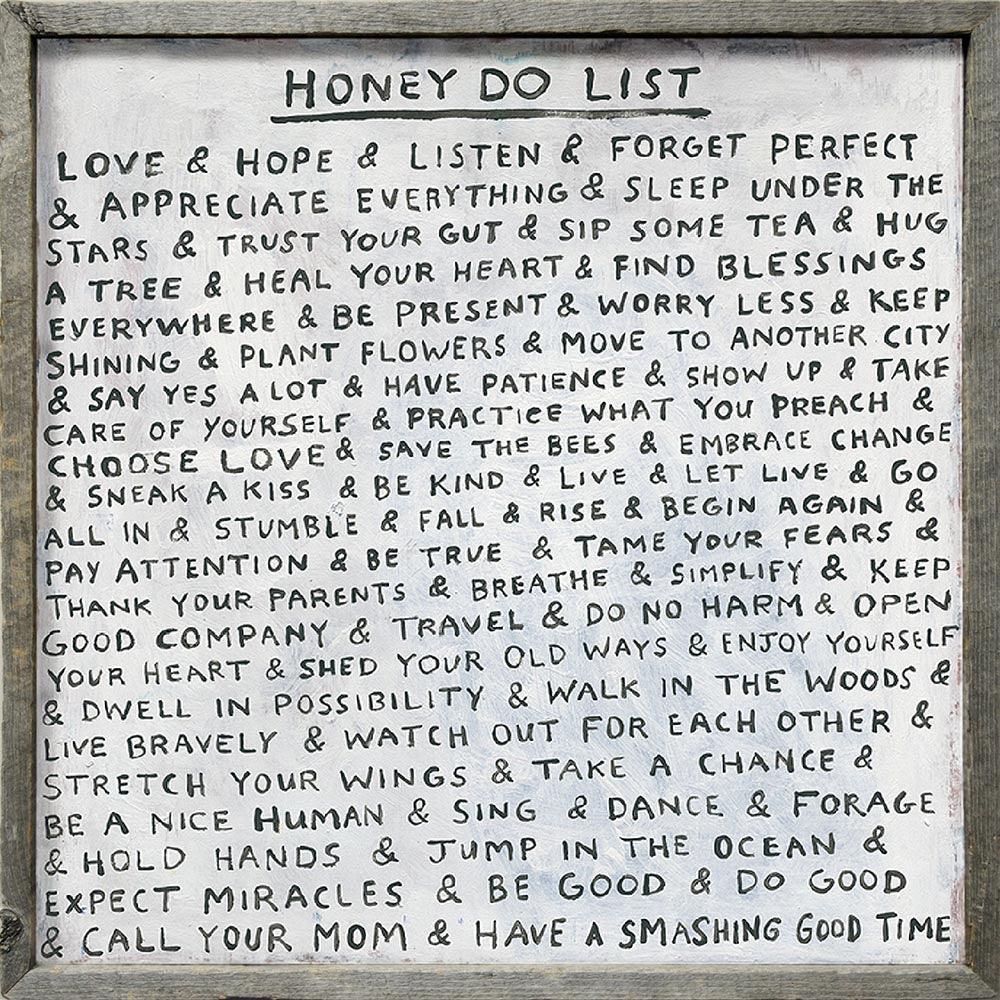 Honey Do List Art Print - Funny Home Decor Wall Art for Kitchen, Office & Gifts - Perfect for Couples, Anniversaries & Housewarming