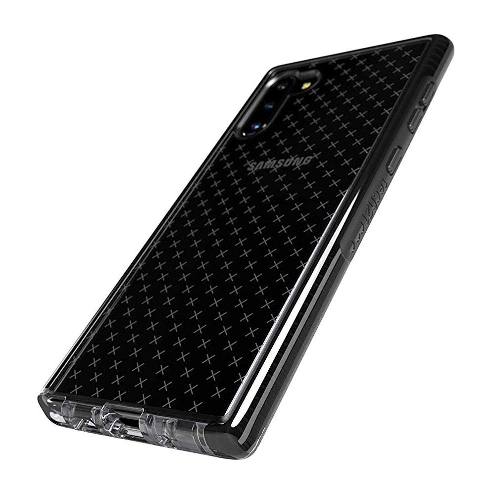 Tech21 Evo Check Shockproof Phone Case for Samsung Galaxy Note 10 - Smokey Black | Slim Protective Cover with Drop Protection | Perfect for Work, Travel & Outdoor Activities
