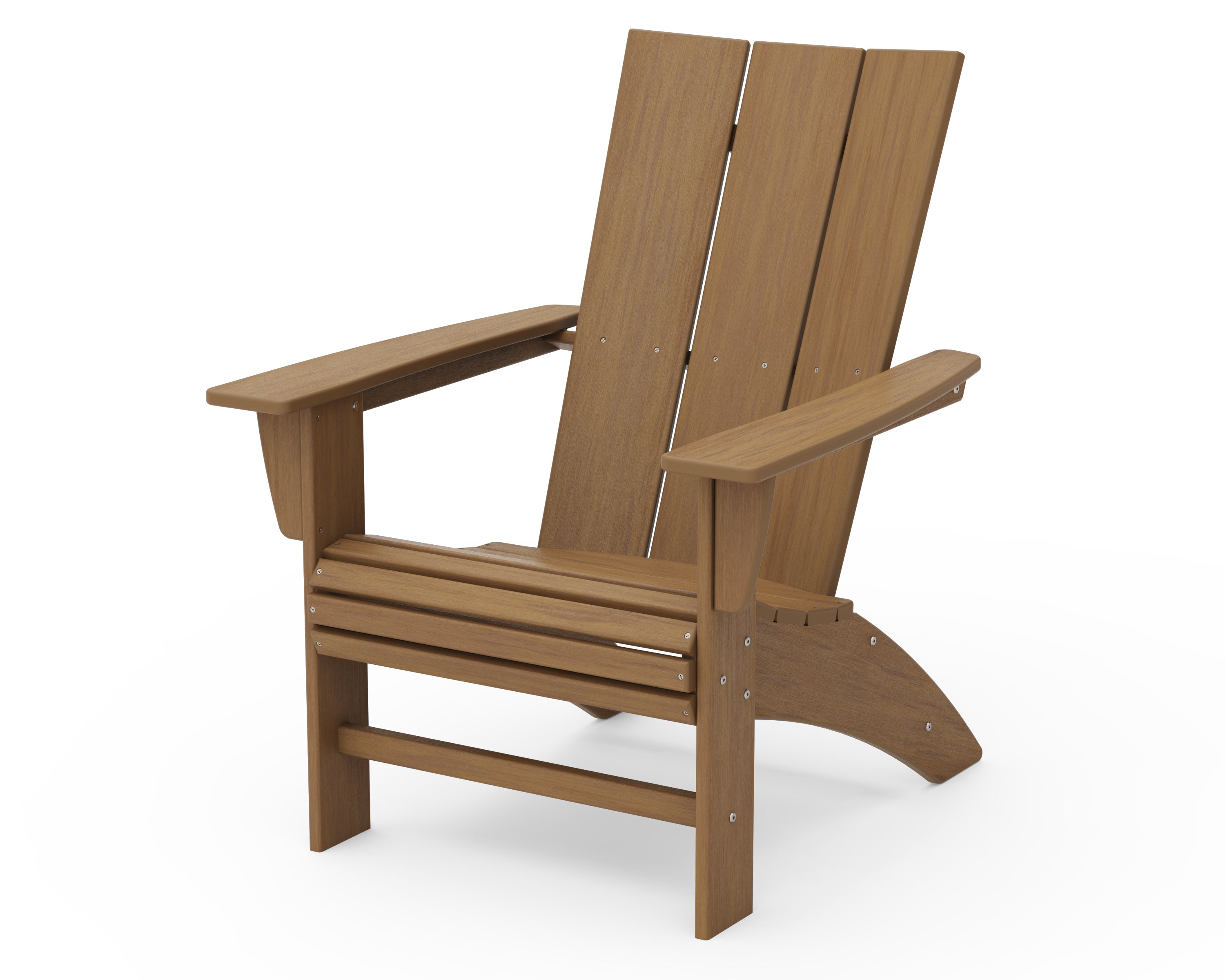 POLYWOOD Modern Curveback Adirondack Chair - Weather-Resistant Outdoor Furniture for Patio, Poolside & Garden Relaxation