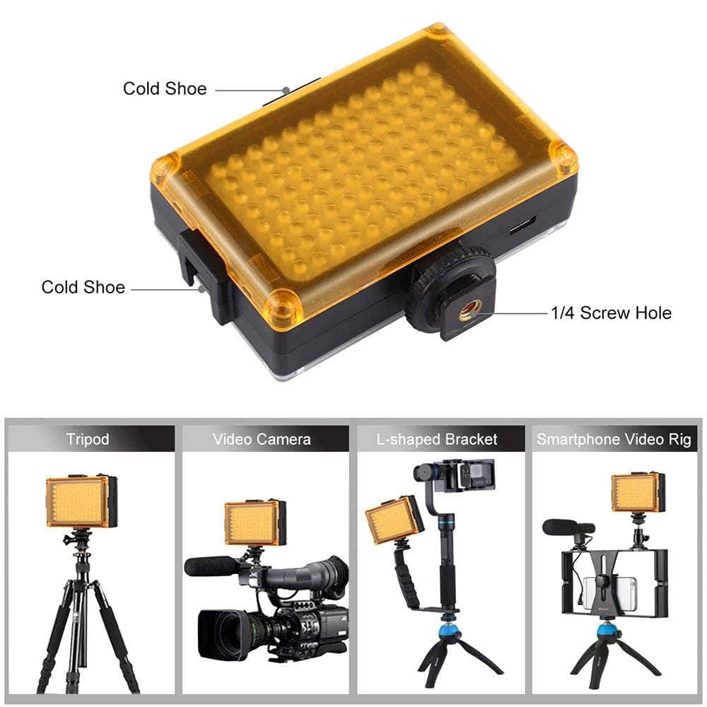 Set of 2 PU4096 LED Photography Lights - 104 LEDs 860LM Studio Video Light for DSLR Cameras | Perfect for YouTube Videos, Product Photography & Indoor Filming