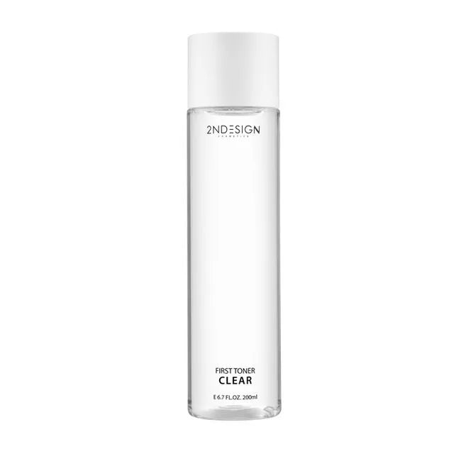 2NDESIGN First Toner Clear 200ml - Hydrating Facial Toner for All Skin Types | Refreshing & Soothing | Perfect for Daily Skincare Routine & Post-Shave Care