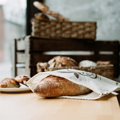 Organic Hemp Bread Bag by Oko Creations - Eco-Friendly Reusable Storage for Fresh Baked Goods | Perfect for Homemade Bread, Pastries & Farmers Market Finds