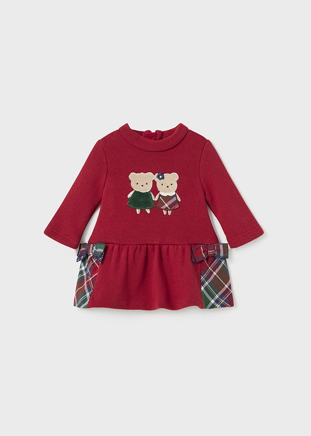 2863 Newborn Girl Dress - Cherry Print Baby Clothes for Special Occasions & Photo Shoots
