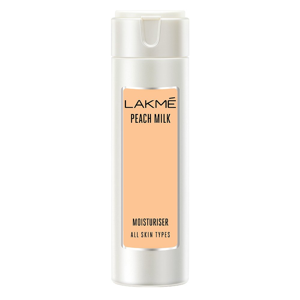 Lakmé Peach Milk Moisturizer Body Lotion - Lightweight, Non-Sticky, 12-Hour Hydration, 120ml - Perfect for Dry Skin & Daily Moisturizing Routine