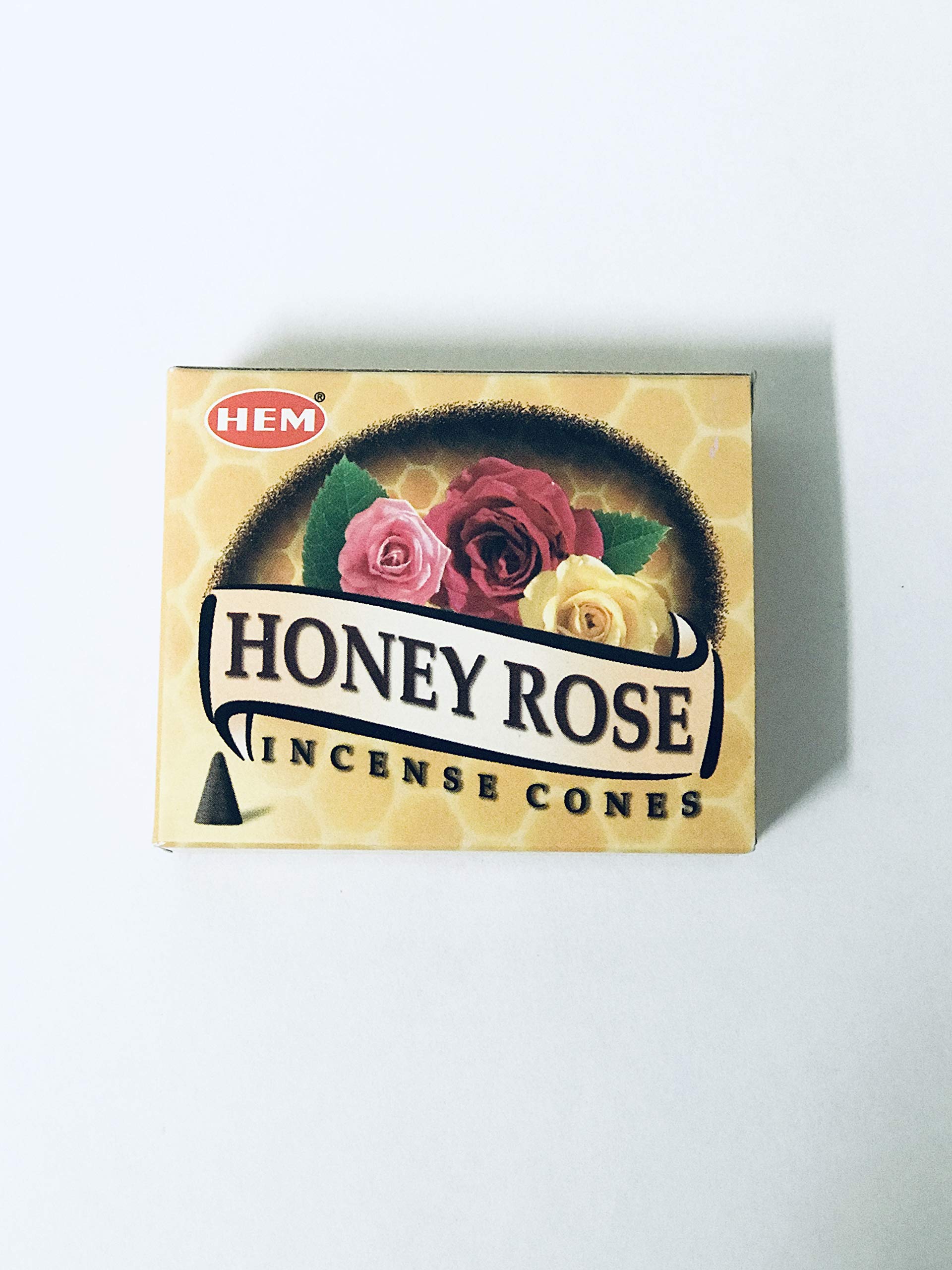 Premium Honey Rose Incense Cones - 10 Pack Authentic Indian Hem Incense for Meditation, Yoga & Relaxation | Aromatherapy, Home Fragrance & Spiritual Use