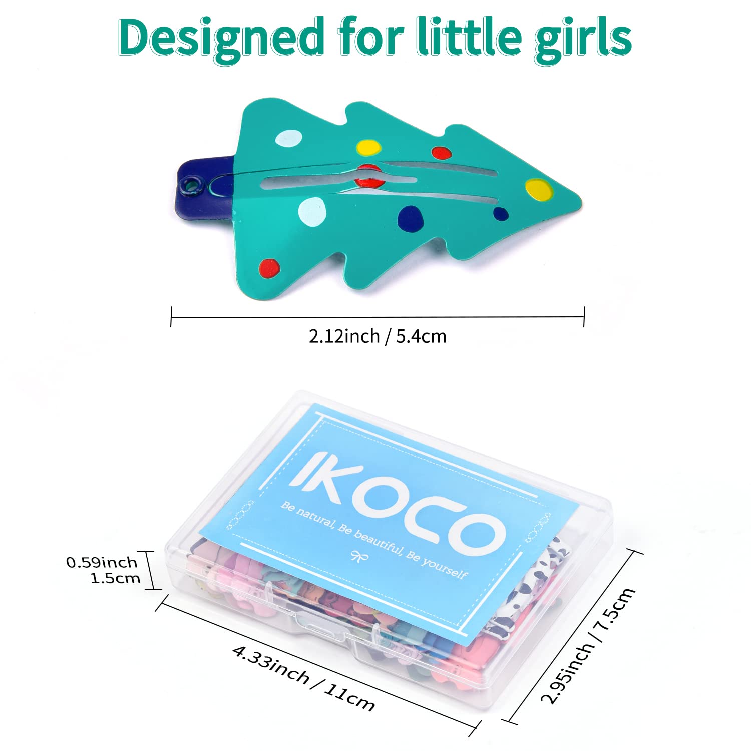 IKOCO 21 Pairs Snap Hair Clips for Girls - Cute Animal & Cartoon Barrettes for Toddlers - Non-Slip Hair Accessories for School, Parties & Daily Styling