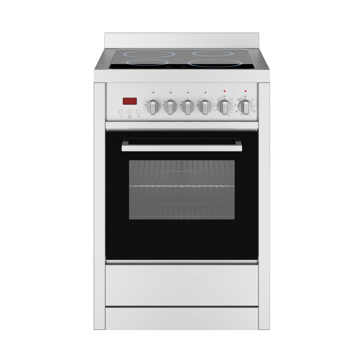 Premium 24-Inch Vitroceramic Freestanding Range with Convection Oven - Perfect for Baking, Roasting & Family Cooking in Modern Kitchens