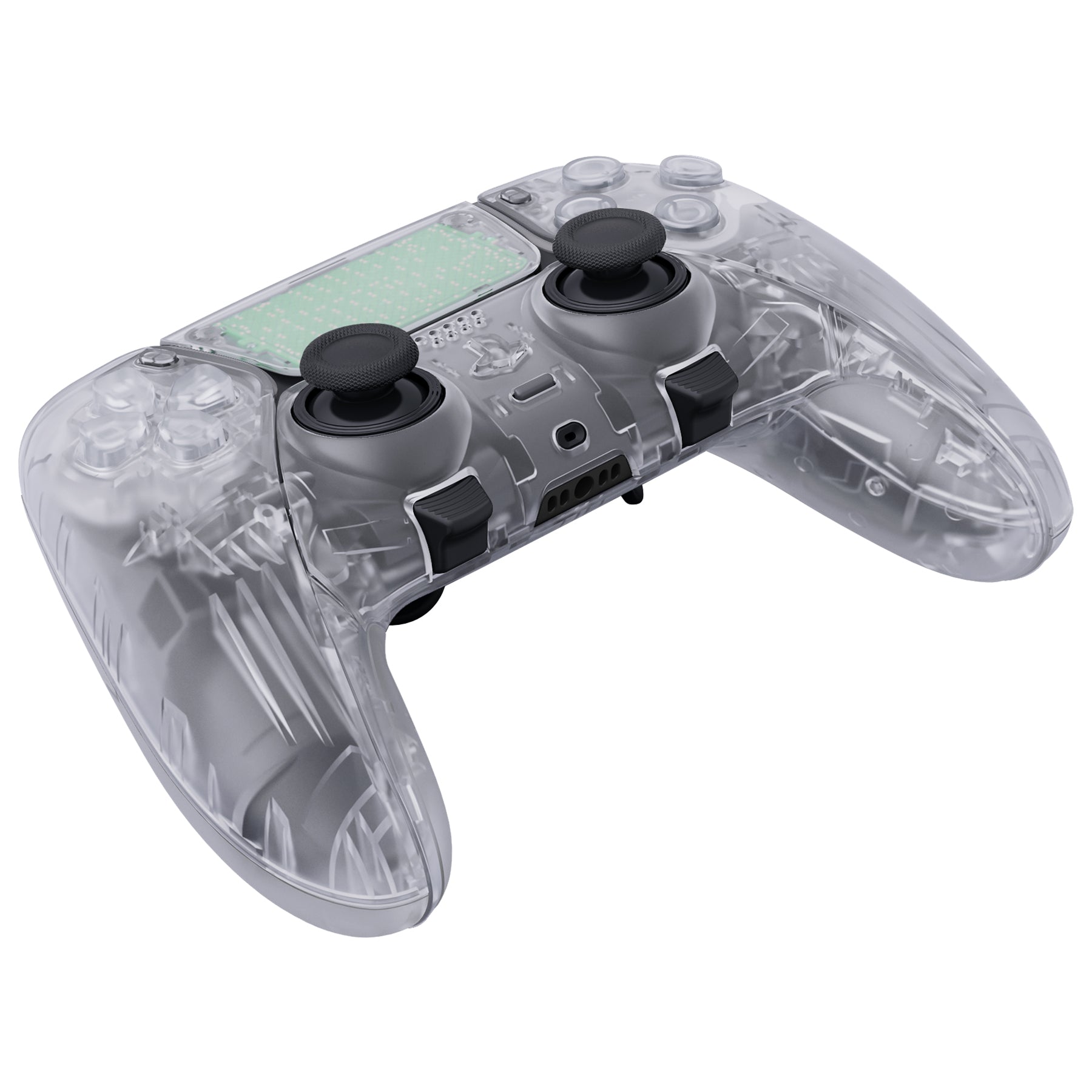 eXtremeRate Clear Full Housing Shell with Buttons & Touchpad Cover for PS5 Edge Controller - Custom Replacement Front & Back Plates | Gaming Accessories for Enhanced PS5 Edge Controller Experience