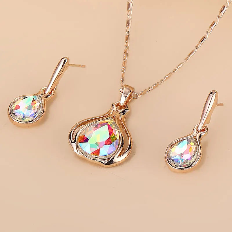 Raindrop Jewelry Set - Elegant Necklace & Earrings for Women | Perfect for Weddings, Parties & Everyday Wear