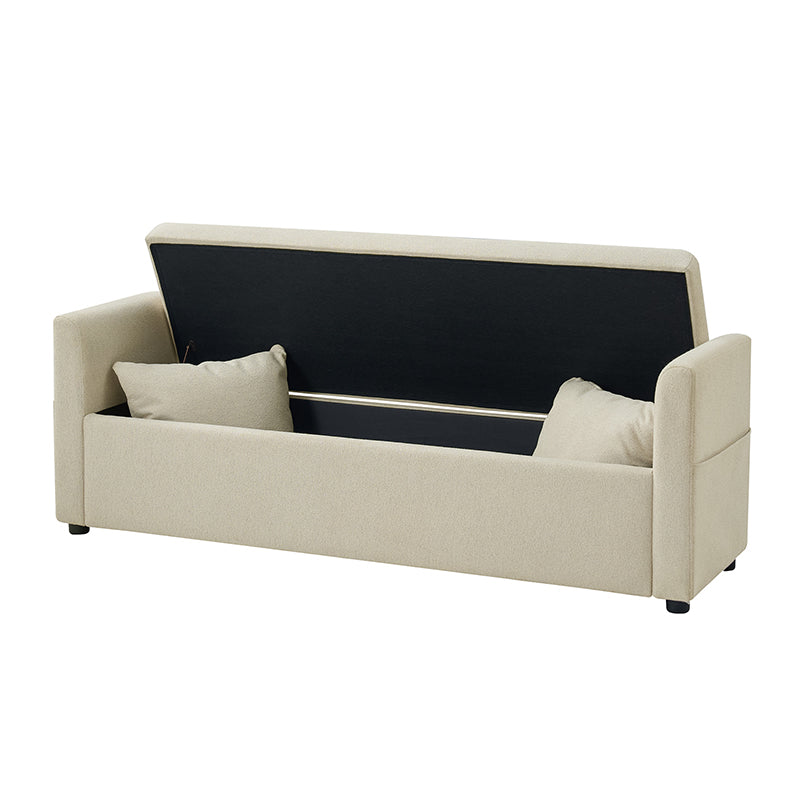 Gloria Functional Storage Bench with 2 Pillows - Entryway Seating, Shoe Storage & Living Room Decor