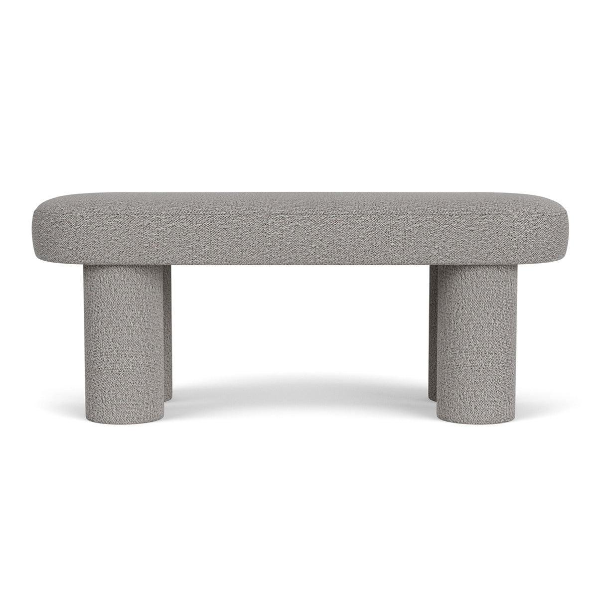 Charlie Boucle Bench - Modern Upholstered Accent Bench for Living Room, Bedroom & Entryway - Soft Chenille Fabric with Wooden Legs - Stylish Seating & Decor for Home