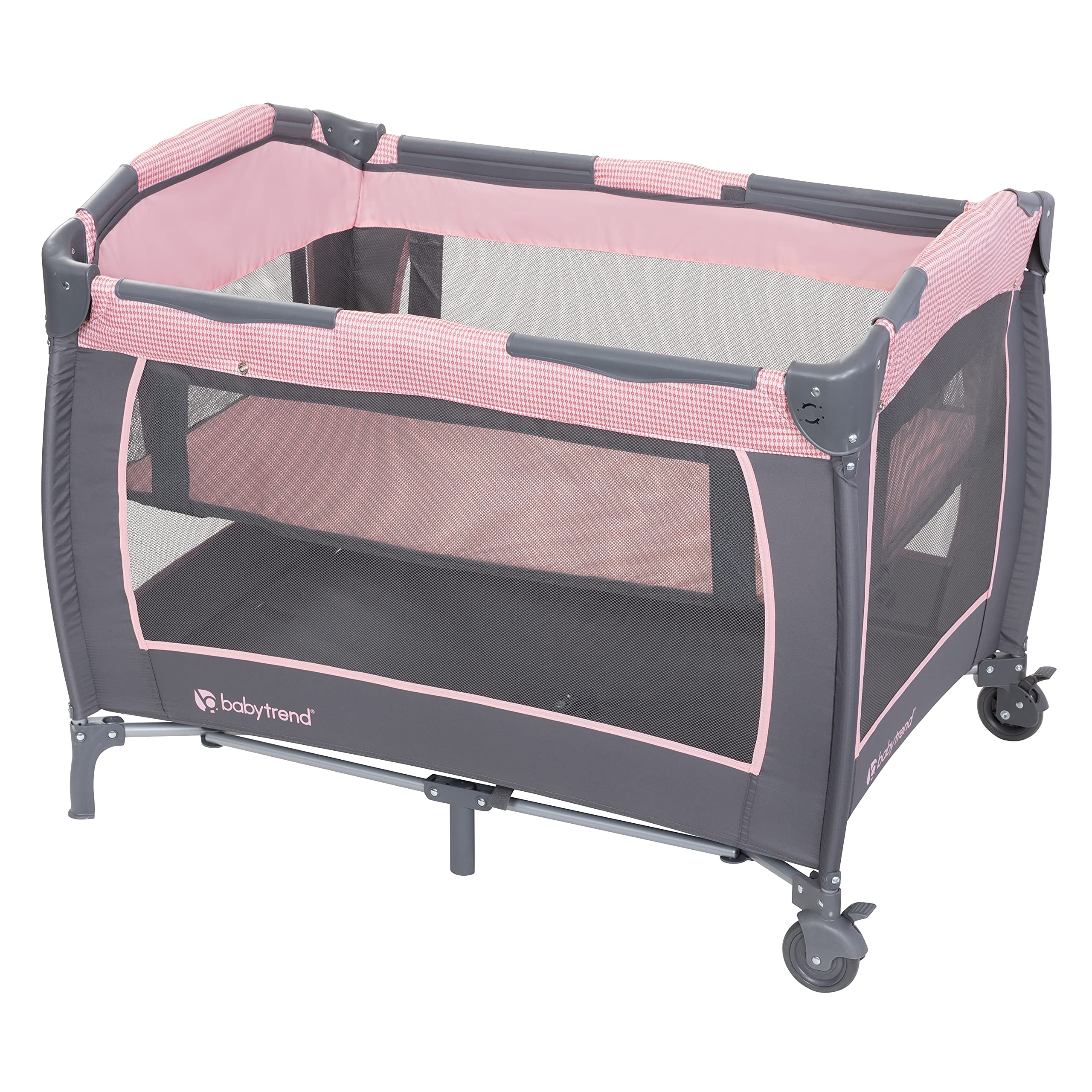 Baby Trend Lil' Snoppe Deluxe III Portable Infant Bassinet - Soft Pink for Newborns | Perfect for Nursery, Bedroom & Travel Use