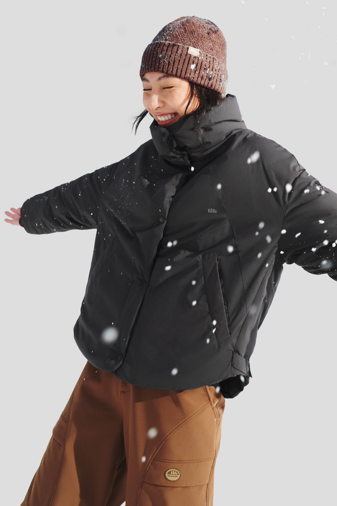 HeatGuard Women's High Warmth Stand Collar Winter Jacket - Cozy Outerwear for Cold Weather, Snow Activities & Daily Commute