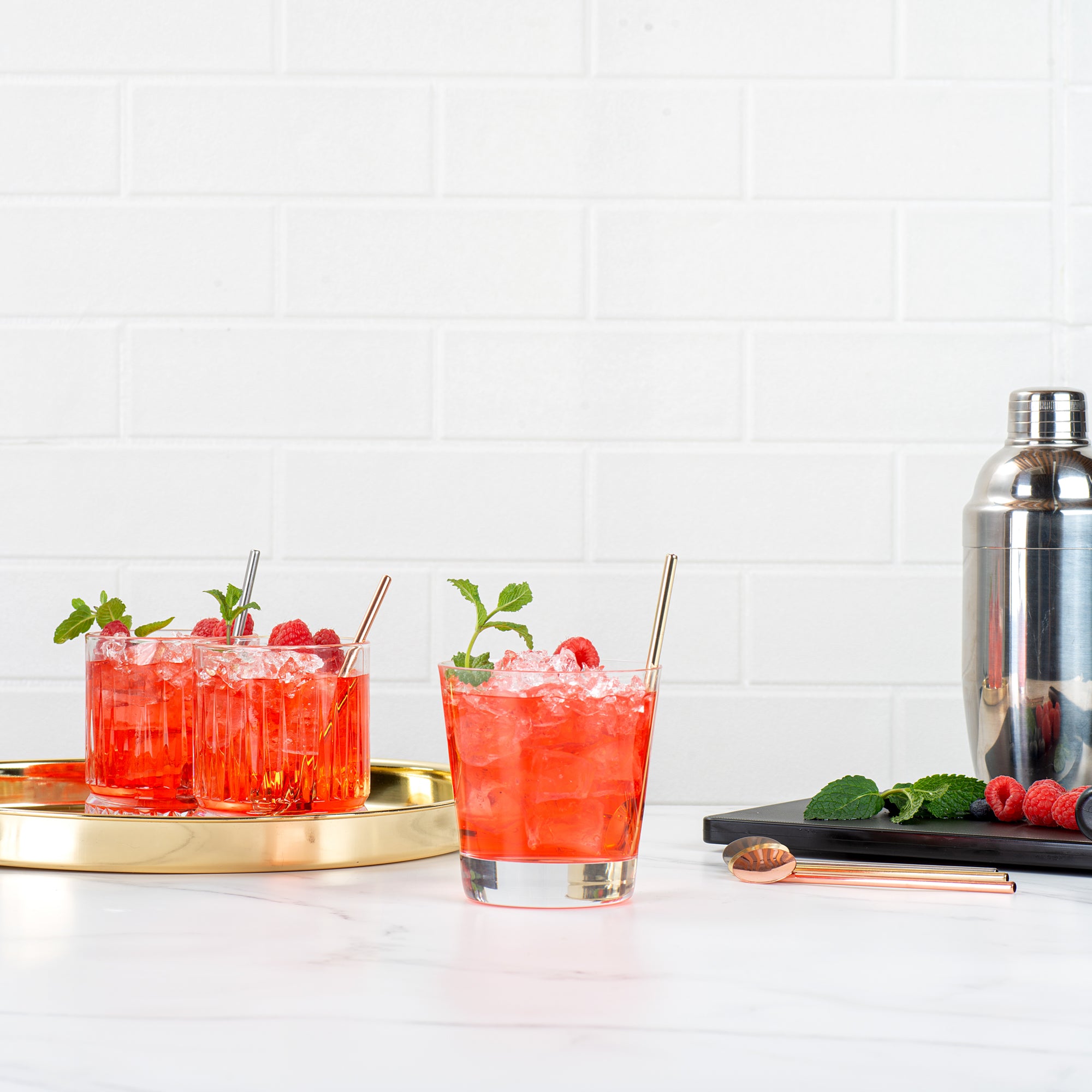 Gold Plated Stainless Steel Julep Spoon Straws - Set of 2 | Elegant Bar Accessories for Cocktails, Mint Juleps & Iced Beverages | Perfect for Home Bars, Parties & Southern Entertaining