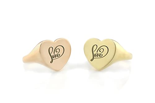 Personalized Engraved Ring for Women - Custom Love Ring with Name, Date & Message - Handmade Fashion Signet Jewelry - Unique Gifts for Wife, Sister, Daughter, Best Friend & Girlfriend - Perfect for Anniversaries, Birthdays, Valentine's Day & Special Occasions