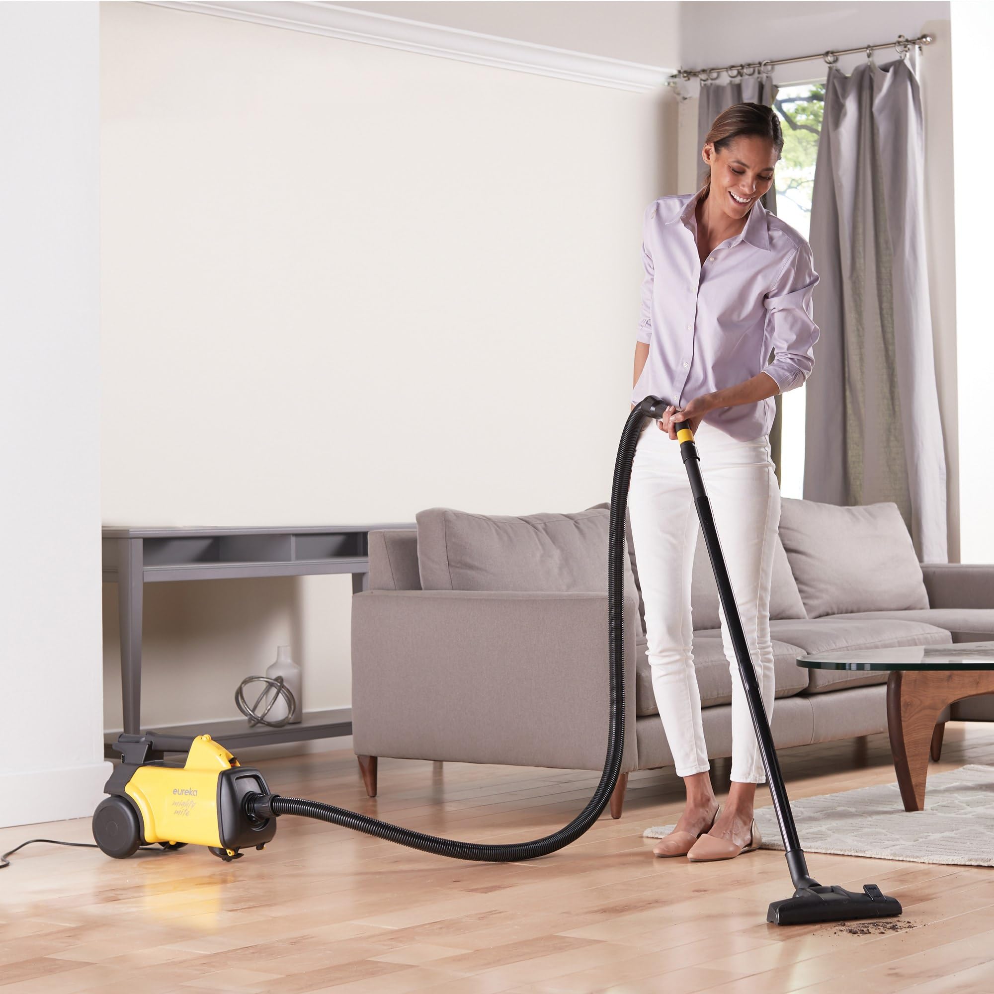 Eureka 3670G Lightweight Powerful Canister Vacuum Cleaner for Pets, Carpets & Hard Floors - Ideal for Home Cleaning, Pet Hair Removal & Allergen Control