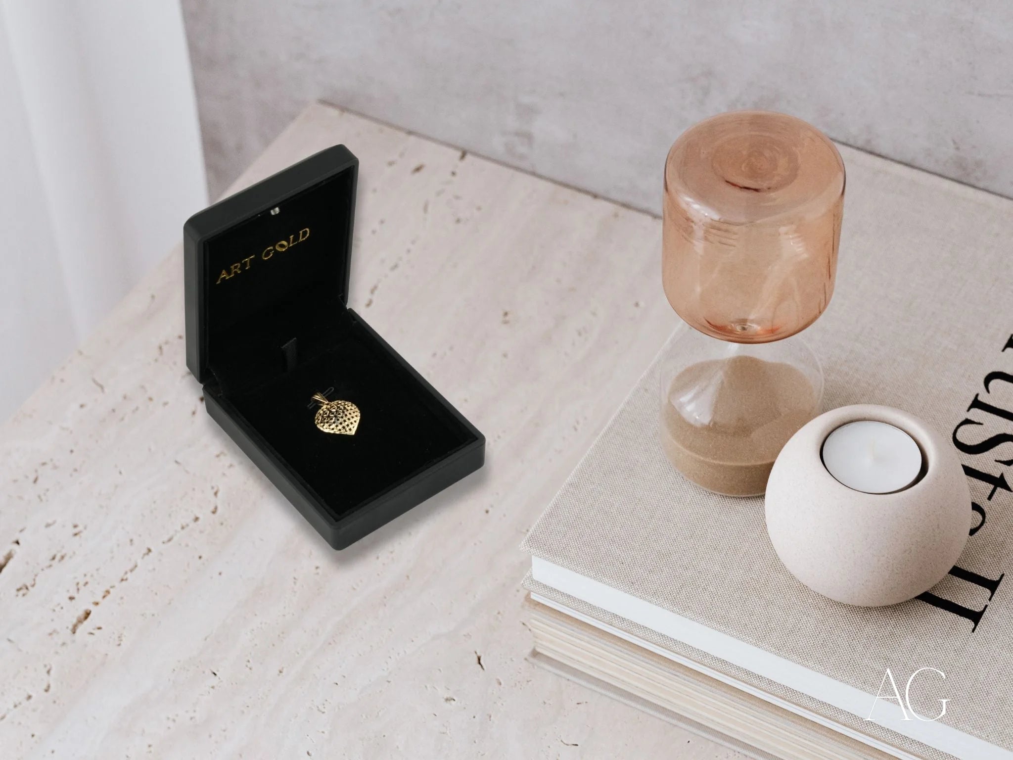 Golden Heart Pendant Necklace for Women - 14K Gold Plated Heart Charm Jewelry Gift for Her | Perfect for Valentine's Day, Anniversary & Romantic Occasions