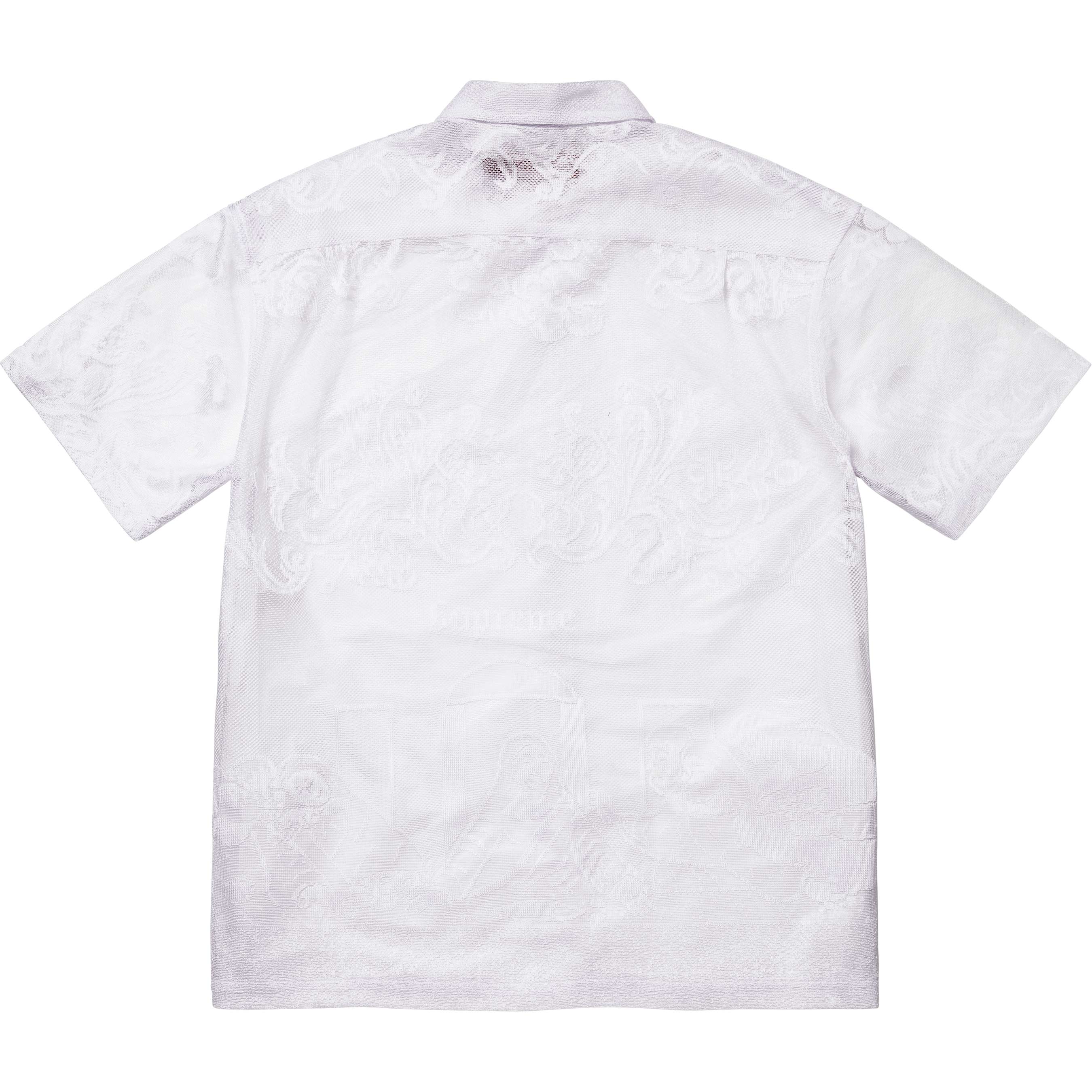 Supreme Last Supper Lace Short Sleeve Shirt - White Religious Graphic Tee for Men | Streetwear Fashion, Casual Wear & Summer Outfits