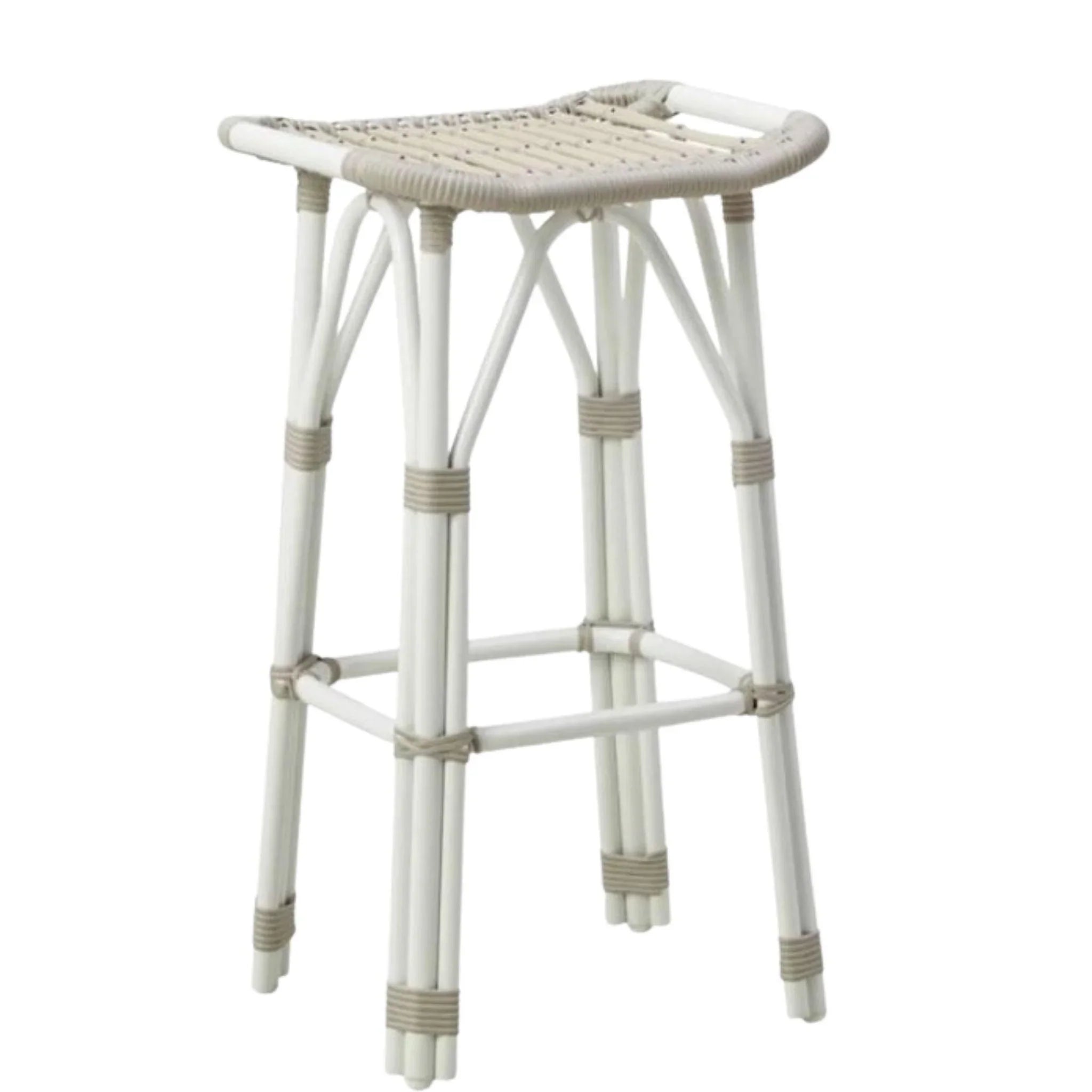AluRattan™ Woven Bar Stool - Modern Rattan Bar Stool with Aluminum Frame, 2 Color Options - Perfect for Kitchen Island, Home Bar & Outdoor Patio Seating