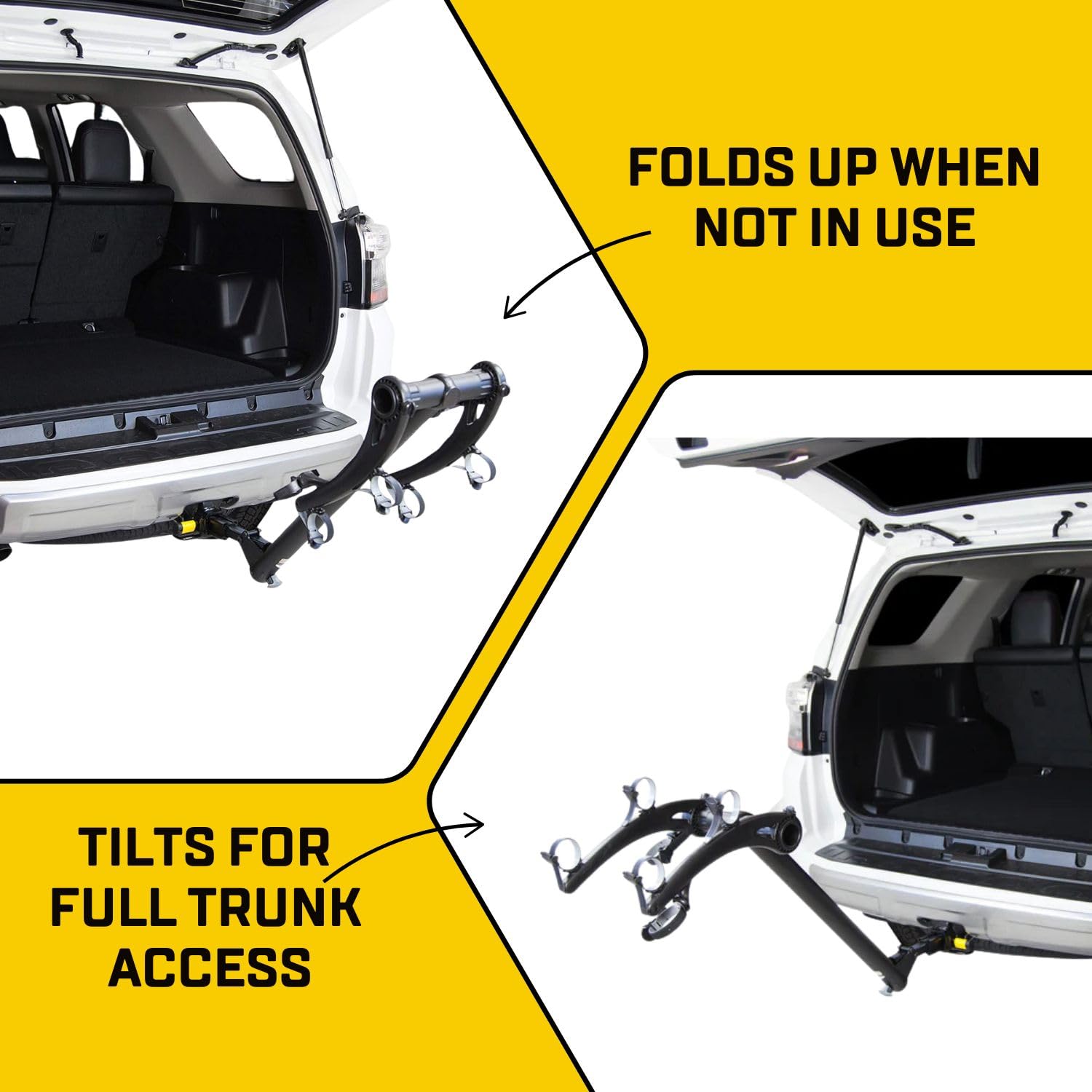Saris Bones 2-Bike Hitch Rack Bicycle Carrier - Foldable & Tilting Base for Easy Storage | Perfect for SUVs, Trucks & Road Trips | Secure Bike Transport for Cycling Enthusiasts