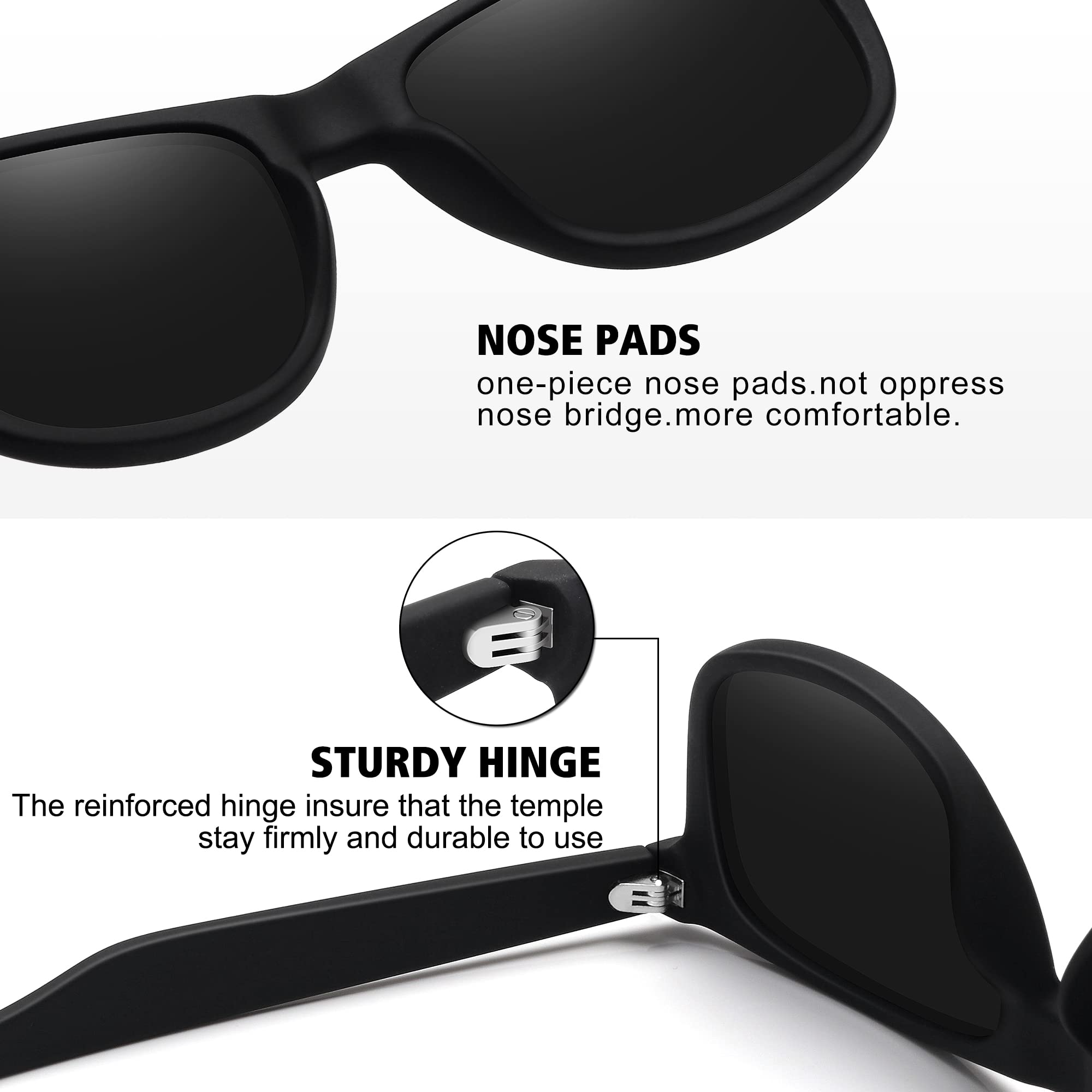 MEETSUN Polarized Sunglasses for Men & Women - Classic Retro UV Protection Driving Shades - Perfect for Outdoor Activities, Beach, and Road Trips